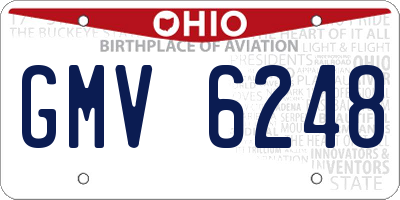 OH license plate GMV6248