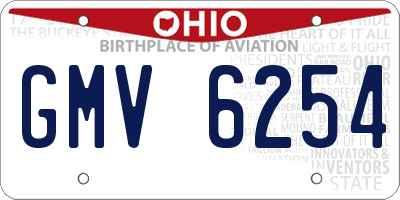OH license plate GMV6254
