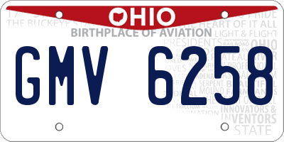 OH license plate GMV6258