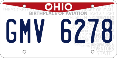 OH license plate GMV6278