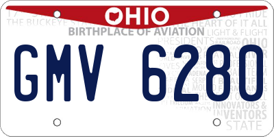 OH license plate GMV6280