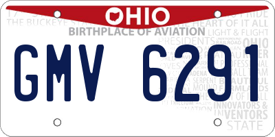 OH license plate GMV6291