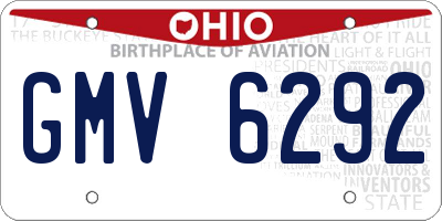 OH license plate GMV6292