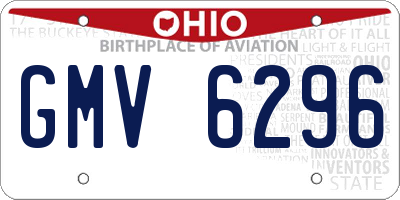 OH license plate GMV6296