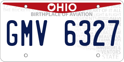 OH license plate GMV6327