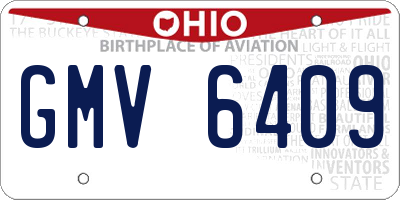 OH license plate GMV6409