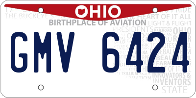 OH license plate GMV6424
