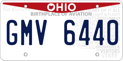 OH license plate GMV6440