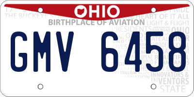 OH license plate GMV6458