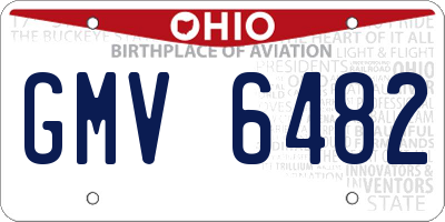 OH license plate GMV6482