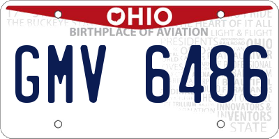 OH license plate GMV6486
