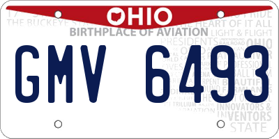 OH license plate GMV6493