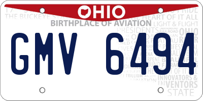 OH license plate GMV6494