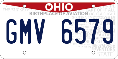 OH license plate GMV6579