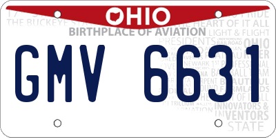 OH license plate GMV6631