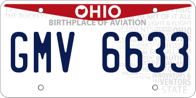 OH license plate GMV6633