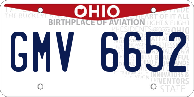 OH license plate GMV6652