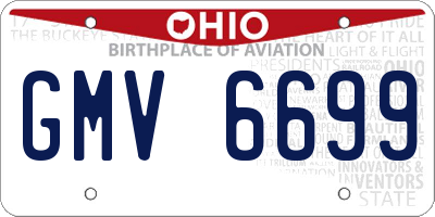 OH license plate GMV6699