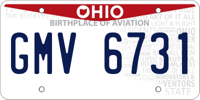 OH license plate GMV6731