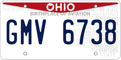 OH license plate GMV6738