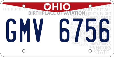 OH license plate GMV6756