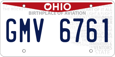 OH license plate GMV6761