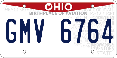 OH license plate GMV6764