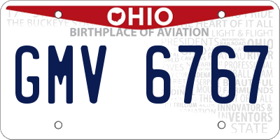 OH license plate GMV6767