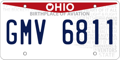 OH license plate GMV6811