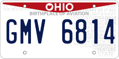 OH license plate GMV6814