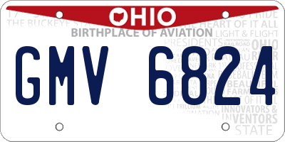 OH license plate GMV6824