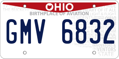 OH license plate GMV6832