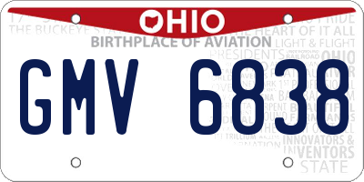 OH license plate GMV6838