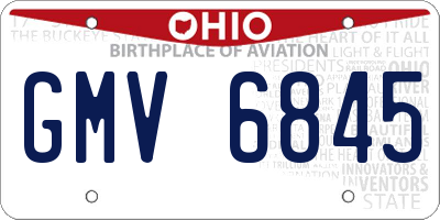 OH license plate GMV6845