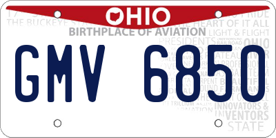 OH license plate GMV6850