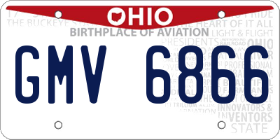 OH license plate GMV6866