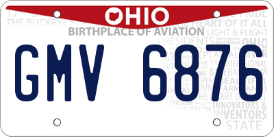 OH license plate GMV6876
