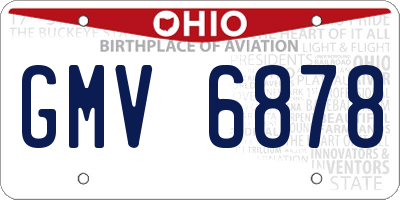 OH license plate GMV6878