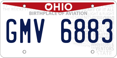 OH license plate GMV6883
