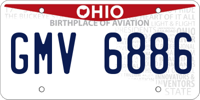 OH license plate GMV6886