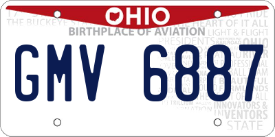 OH license plate GMV6887