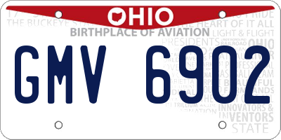 OH license plate GMV6902