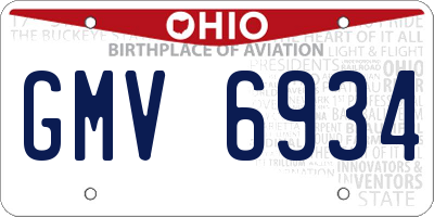OH license plate GMV6934