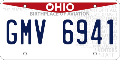 OH license plate GMV6941