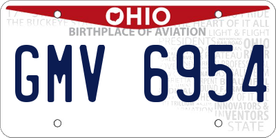 OH license plate GMV6954