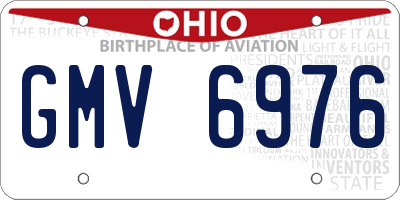 OH license plate GMV6976