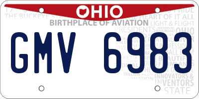 OH license plate GMV6983