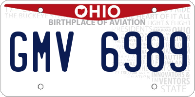 OH license plate GMV6989