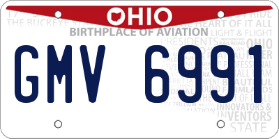 OH license plate GMV6991