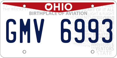 OH license plate GMV6993